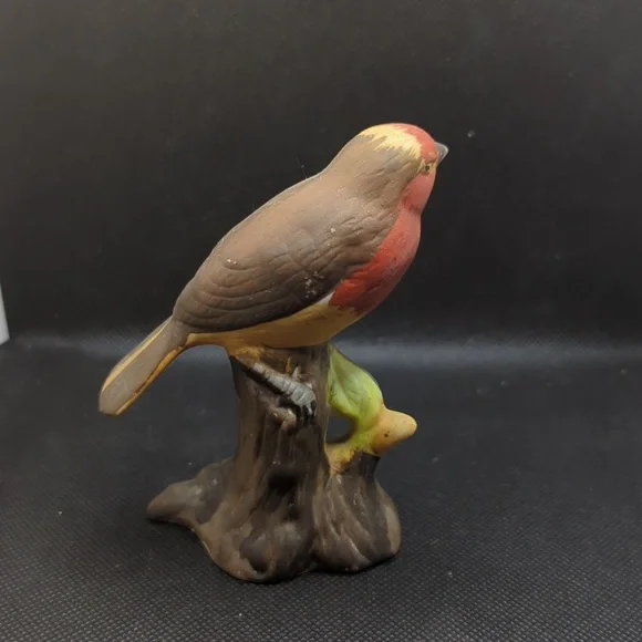 Rotkehlchen Robin ceramic hand painted bird - Picture 3 of 7